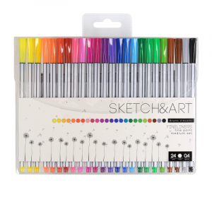 Набор Скетч -линеров Sketch&Art В Пвх Кармане 0,4мм 24цв