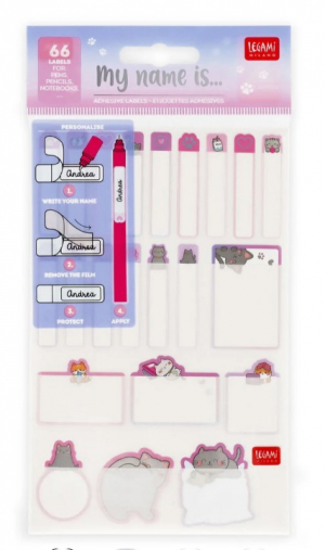 Adhesive Labels with Protective Film - My Name Is... - Kitty