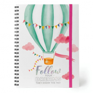 Spiral Notebook - Large Lined - Air Balloon