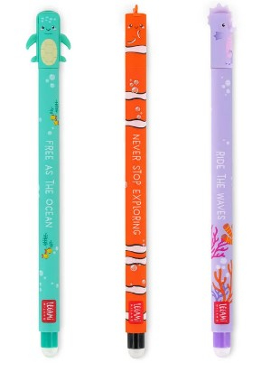 Set Of 3 Erasable Gel Pens - Under The Sea