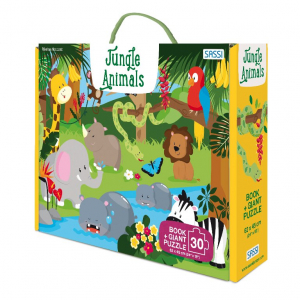 Jungle Animals Book Giant Puzzle