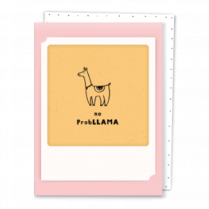 Открытка - No Probllama (pink)