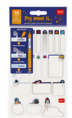 Adhesive Labels with Protective Film - My Name Is... - Space