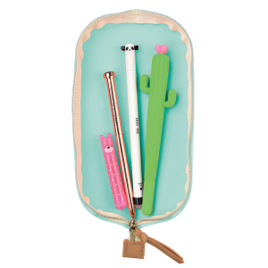 Cute ! - Soft Silicone Pencil Case - Aqua