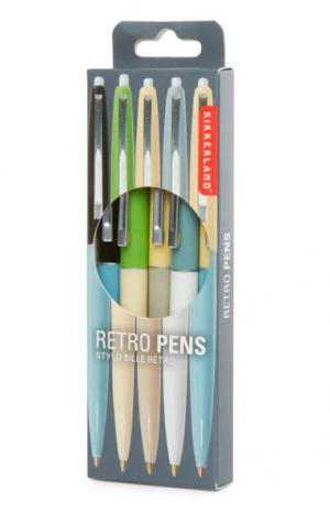 Retro Pens 5 Per Set