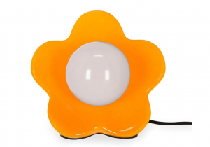 Shiny Orange Led Table Lamp - Flower Power