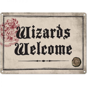 Tin Sign Sign - Harry Potter - Wizards Welcome