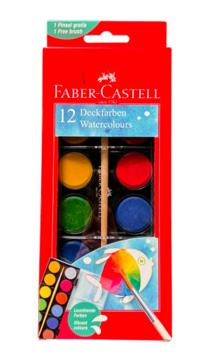 Watercolour paint box 12 colours large