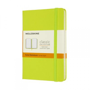 Pocket Ruled Hardcover Notebook: Lemon Green