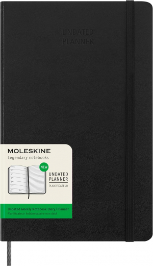 Շաբաթատետր Moleskine Undated Weekly Notebook Large Black