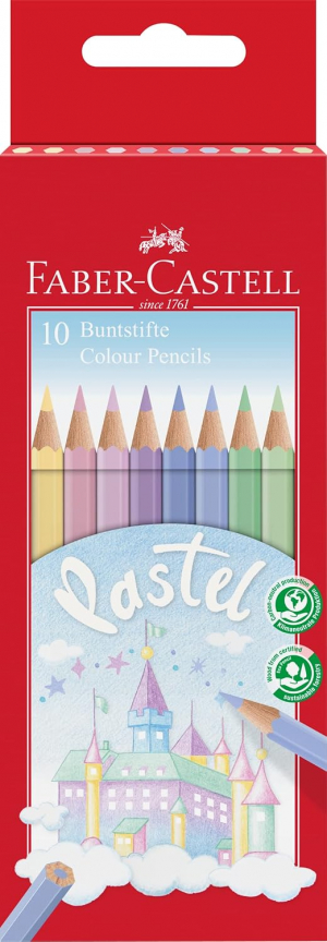Գունավոր մատիտներ Colour pencils pastel hexagonal 10 գույն