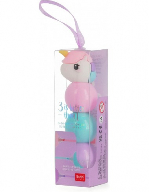 3-In-1 Highlighter - 3 Is Better Than 1 - Unicorn