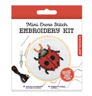 Ladybug Mini Cross Stitch Embroidery Kit