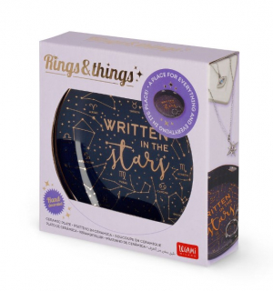 Ceramic Plate - Rings & Things - Stars