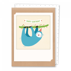 Greeting Card - Birthday Sloth (brown)