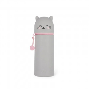 2-In-1 Silicone Pencil Case - Kawaii - Kitty