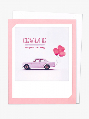 Greeting Card - Congratulations on Your Wedding (pink)