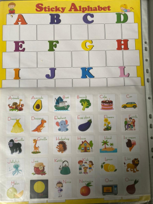 Sticky alphaabet