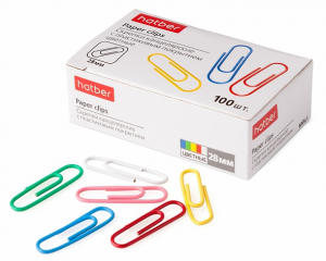 Colored round paper clips