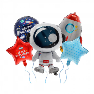 Set Of 5 Birthday Party Balloo - Let'S Party! - Space
