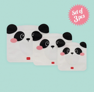 Set of 3 Snack Bags-Panda