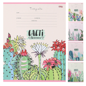 Copybook 12 pages squared - ЦВЕТУЩИЕ КАКТУСЫ