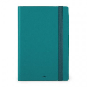 12-Month Diary - 2024 - Medium Daily Diary - Green