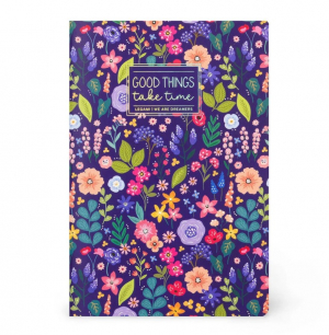 Lined Notebook -  Large - Flowers