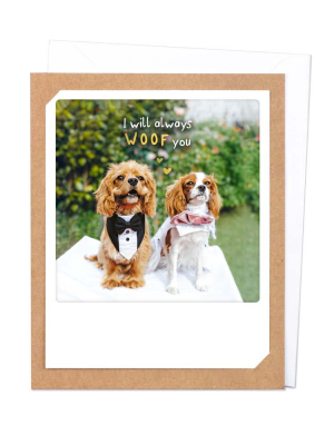 Bookmark - wedding dogs (braun)