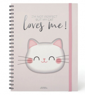 3-In-1 Spiral Notebook - Maxi Trio Spiral Notebook - Kitty