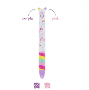 Two-Colour Ballpoint Pen - Click&Clack - Unicorn