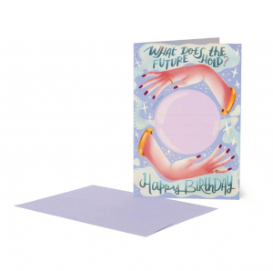 Scratch To Reveal Greeting Car - Scratch Off Card - Happy Birthday - Crystal Ball