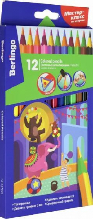 Մատիտ գունավոր Berlingo Цирк, 12գ
