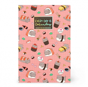 Lined Notebook - Medium - Sushi Cat