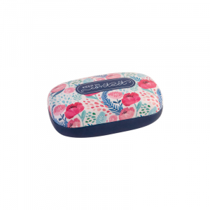 Lens Case Holder With Mirror Keep In Contact - Flowers