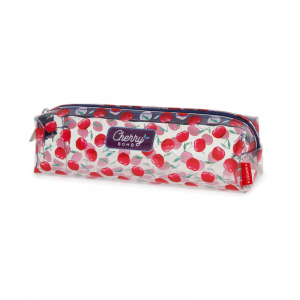 Transparent Pencil Case  -  Pencil Case - Transparent - Cherry
