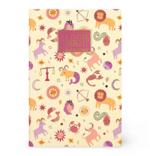 A5 Blank Notebook with Illustrated Hard Cover - Zodiac