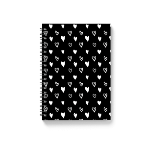 Spiral Black Hearts