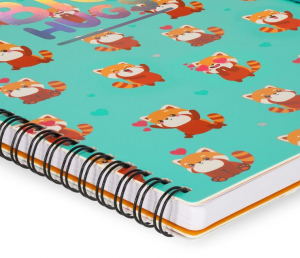 Lined Spiral-Bound Notebook - Spiral Notebook - Maxi - Red Panda