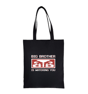 Կտորե պայուսակ սև - Big Brother is watching you