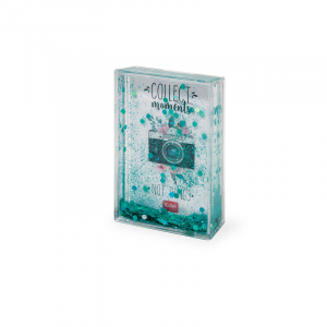 Glitter Photo Frame - Aqua - Camera