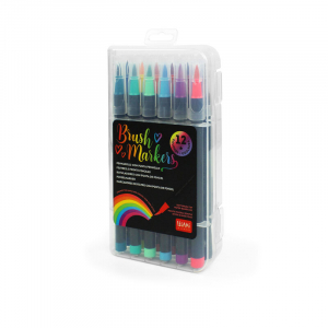 Set Of 12 Brush Markers  -  Brush Markers - Multicolor