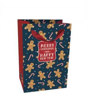 Christmas Gift Bag - Small - Gingerbread Men