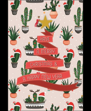 Բացիկ - Unusual Christmas Greeting Cards- 11,5X17 - Cactus