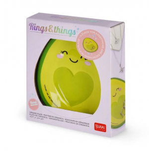 Ceramic Plate - Rings & Things - Avocado