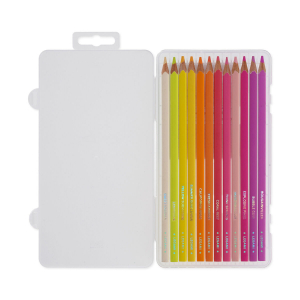 Set Of 12 Colouring Pencils - Live Colourfully - Magenta