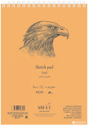 Sketch pad Authentic Kraft in folder