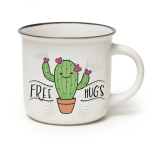 New Bone China Porcelain Mug Cup-Puccino - Cactus