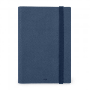 12-Month Diary - 2024 - Medium Daily Diary - Blue