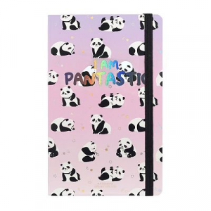 Lined Notebook - Photo Notebook - Medium - Panda